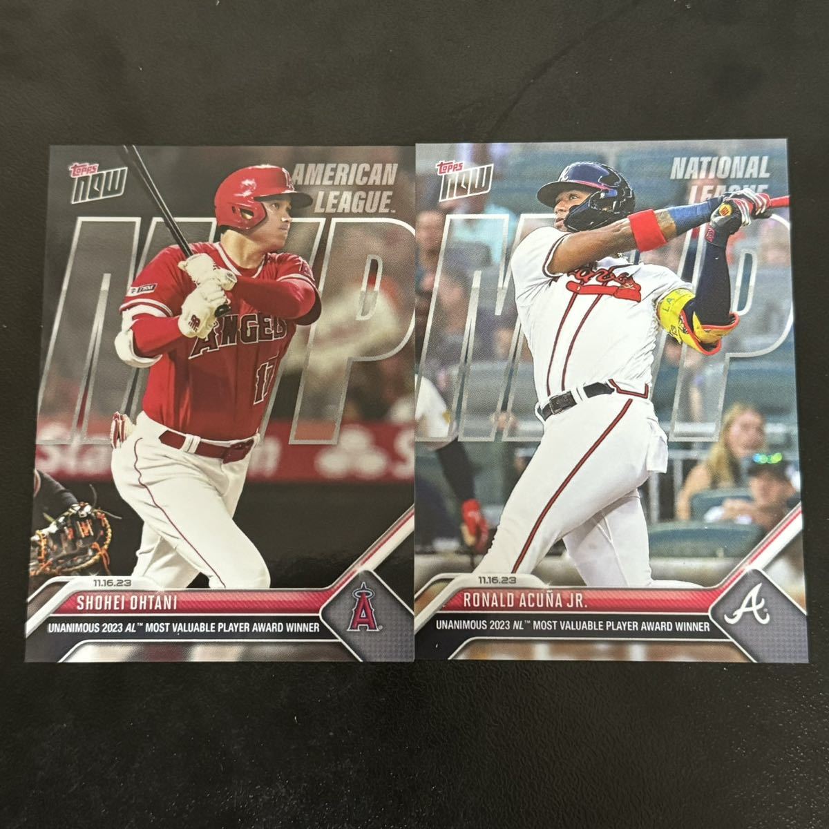 【セット】 Topps Now 2023 大谷翔平 Ronald Acuna Jr. MVP記念カード WBC 侍ジャパン Braves Dodgers_画像1