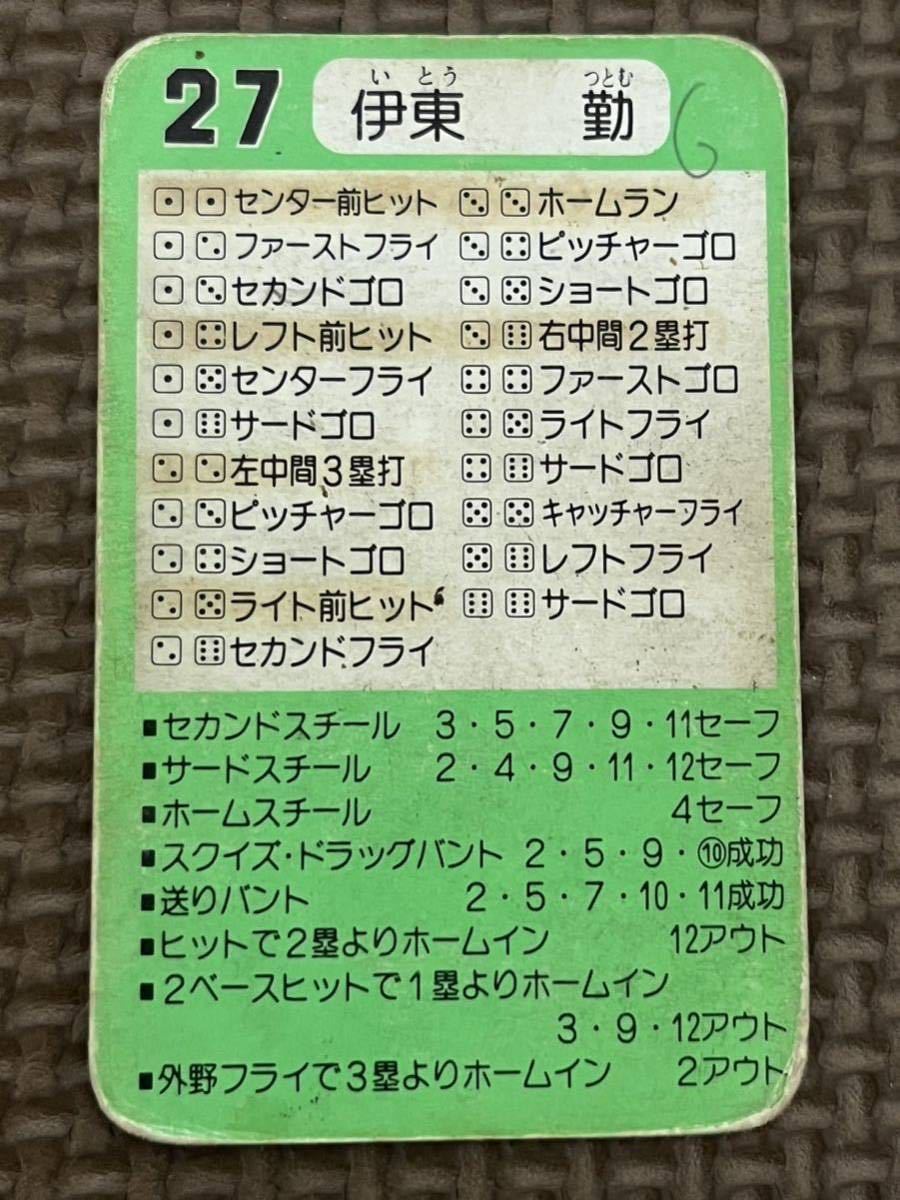 タカラ プロ野球カードゲーム 昭和62年 西武ライオンズ 伊東勤_画像2