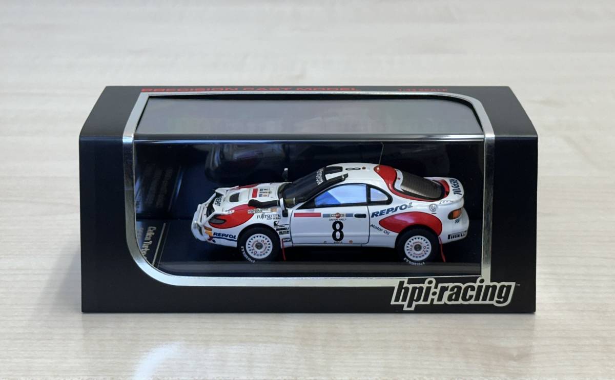 新品未展示 1/43 hpi racing エイチピーアイ レーシング TOYOTA トヨタ セリカ ターボ 4WD 1992 WRC サファリラリー優勝車 8 サインツ 8004の画像2