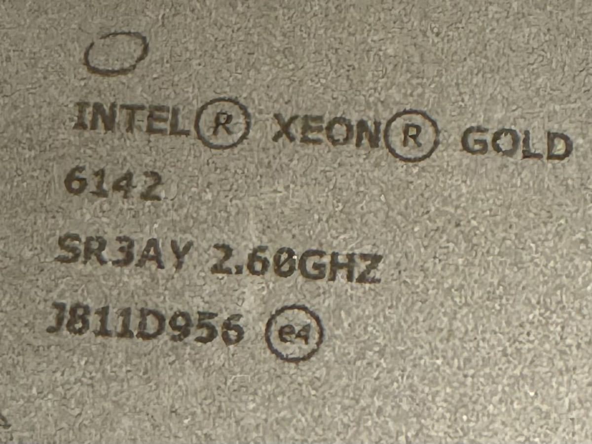 ★美品送無★Intel Xeon GOLD 6142 16コア/32スレッド LGA3647 SR3AY Scalable Processors Skylake_画像3