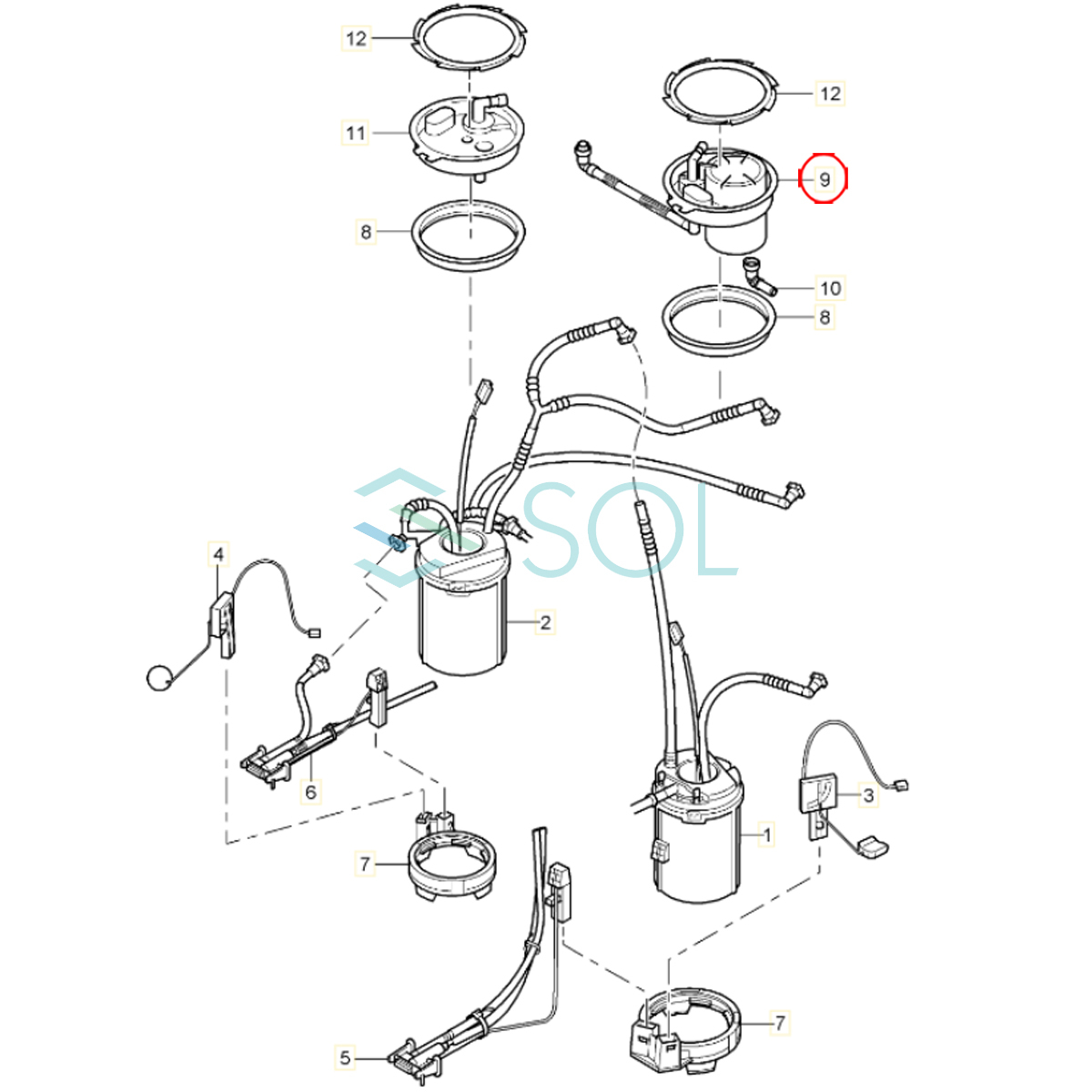 フューエルフィルター 燃料フィルター 出荷締切18時 ポルシェ カイエン 9PA 955 957 95562042100 7L5919679_画像5