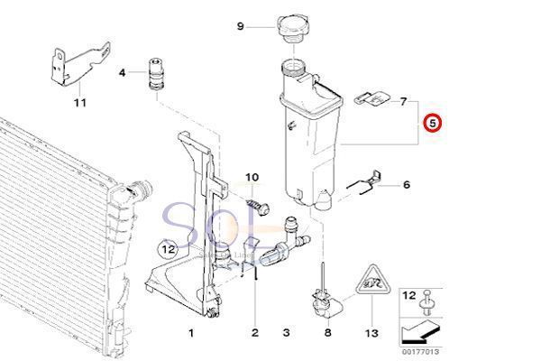 BMW E46 ラジエーターエクスパンションタンク(リザーバータンク サブタンク) 318i 320i 330i 17117573780 出荷締切18時の画像2