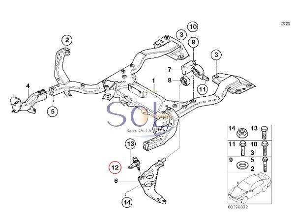 BMW MINI ミニ R50 R52 R53 フロント ロアアーム ボールジョイント 左右セット Cooper Cooper S JCW One クーパー 31106779437 31106779438_画像2