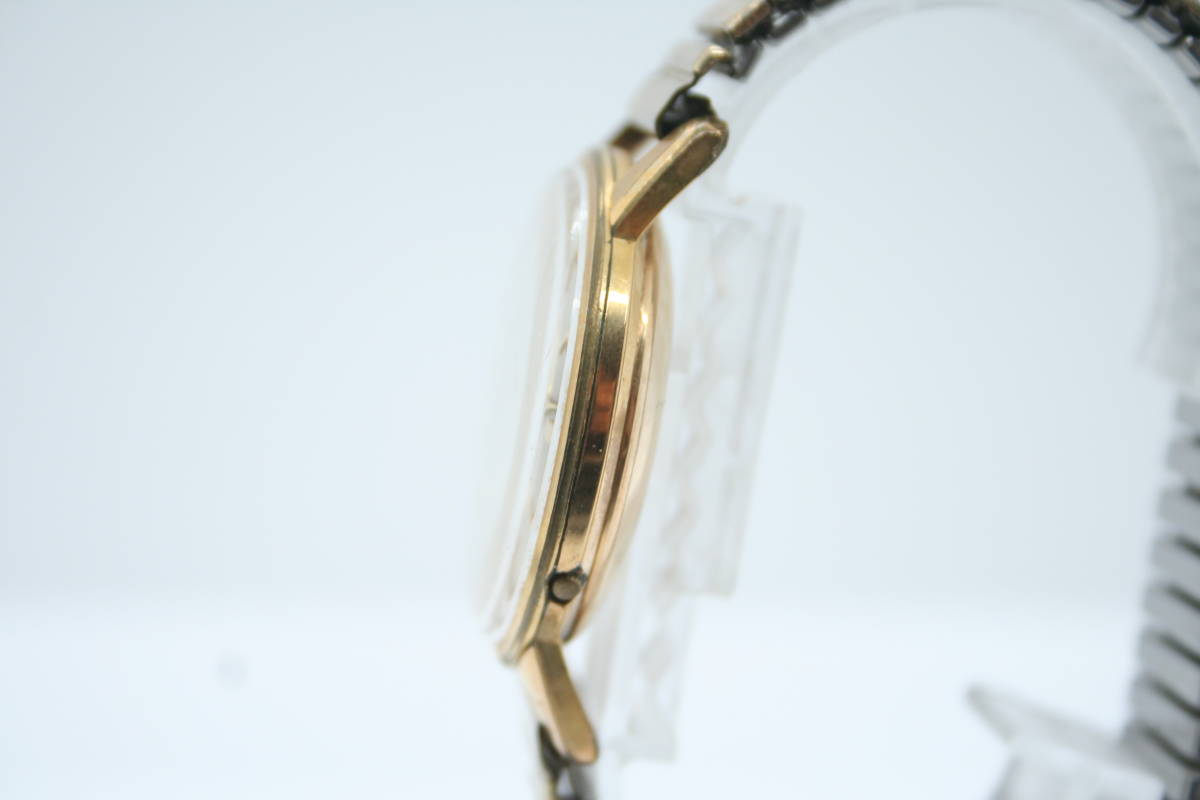 【並品 保障付 動作確認済】SEIKO Seikomatic Automatic Diashock 30J Silver Gold case J14074D セイコー セイコーマチック 時計 #W722の画像5