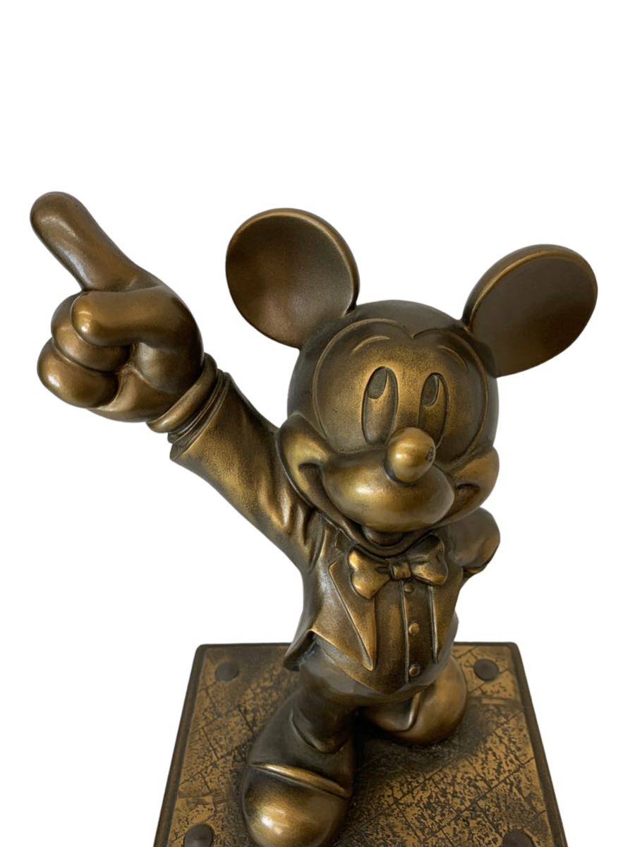ディズニー ミッキーマウス ブロンズ像風 オルゴール 第一生命 オブジェ 置物 ジャンク_画像2