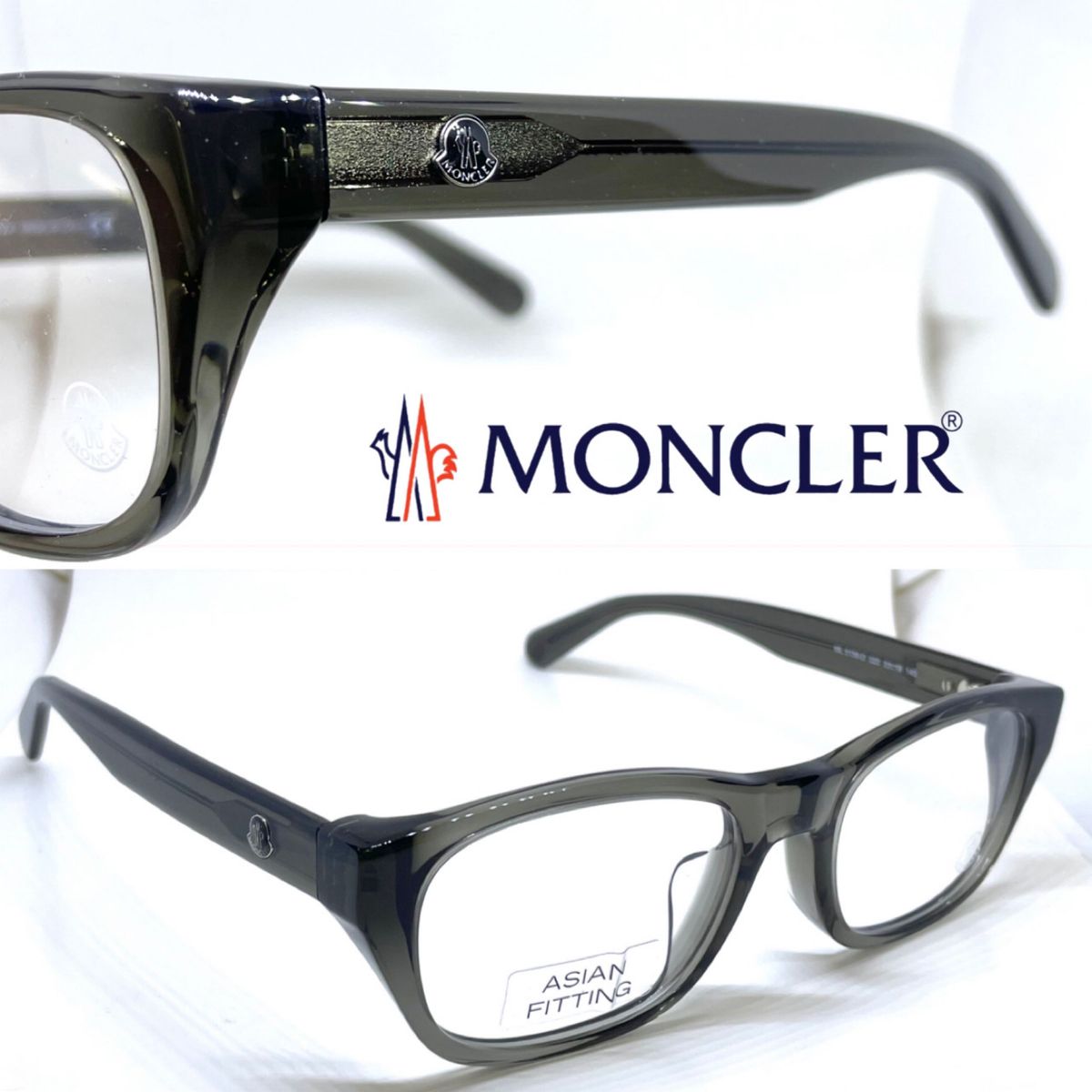 MONCLER モンクレール メガネフレーム ML5158-D 020 クリアスモーク めがね メガネ フレーム 眼鏡　