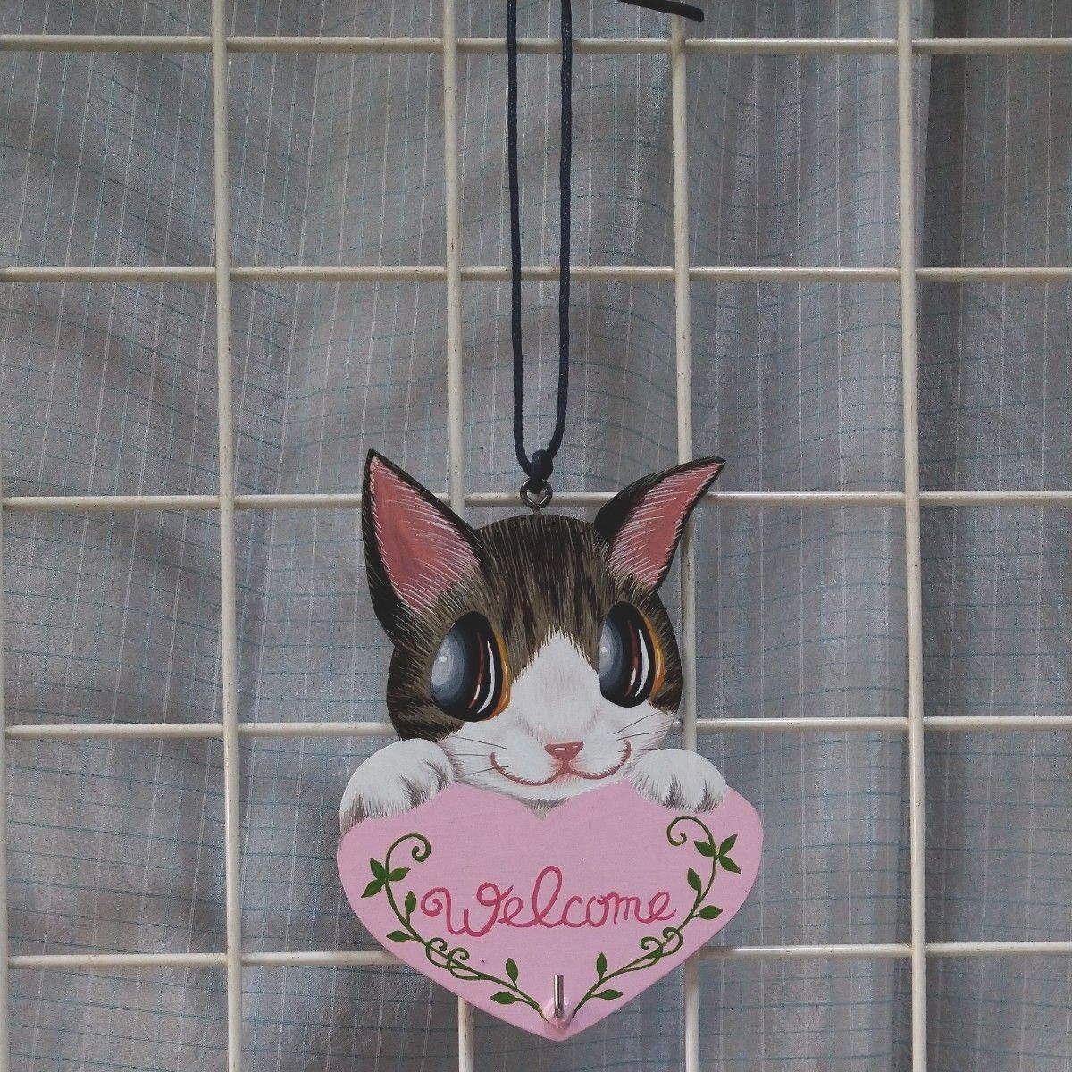猫・小さい壁掛けフックNo12　ハンドメイド　手作り　雑貨　猫雑貨　インテリア雑貨　壁飾り
