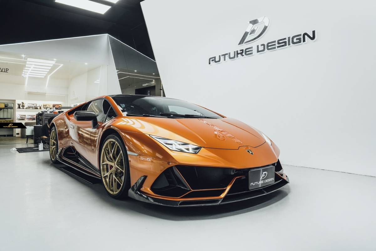 【FUTURE DESIGN】Lamborghini ランボルギーニ Huracan ウラカン EVO サイドスカート 本物DryCarbon ドライカーボン カスタム エアロ_画像7