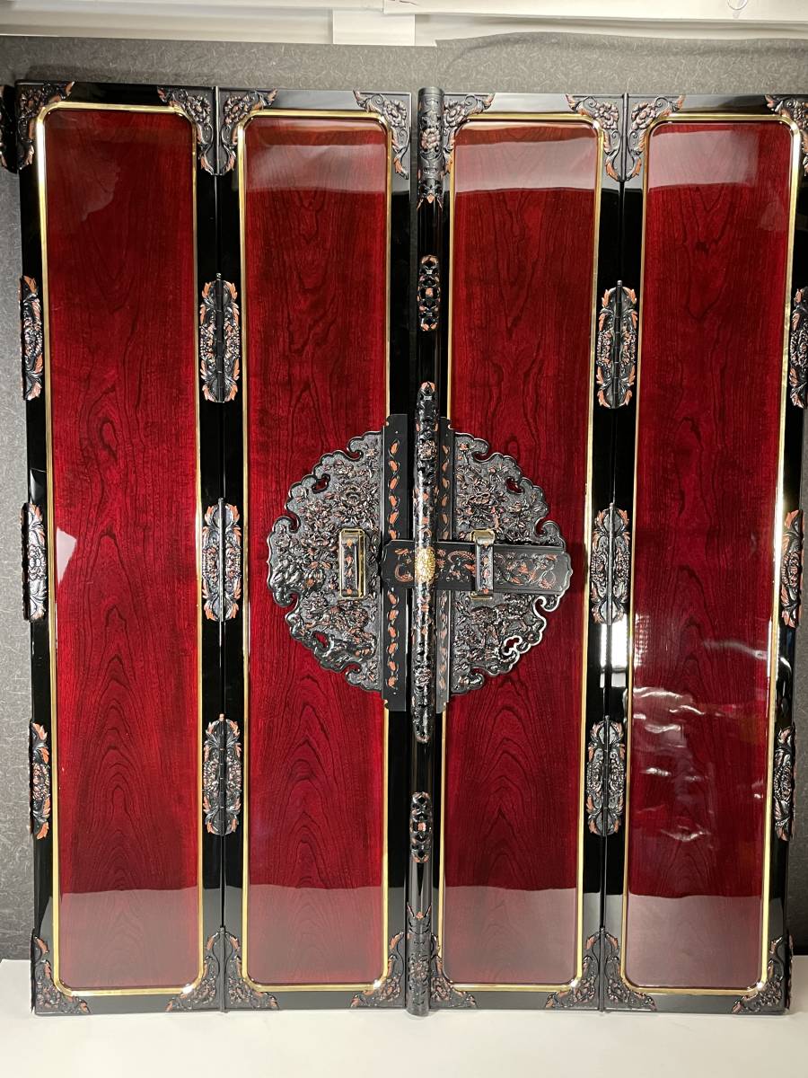 まごころ堂 美品の最高級仏壇用の大戸 衝立 木製桧木本金箔 本 まごころ堂 美品の最高級仏壇用の大戸 衝立 木製桧木本金箔 本