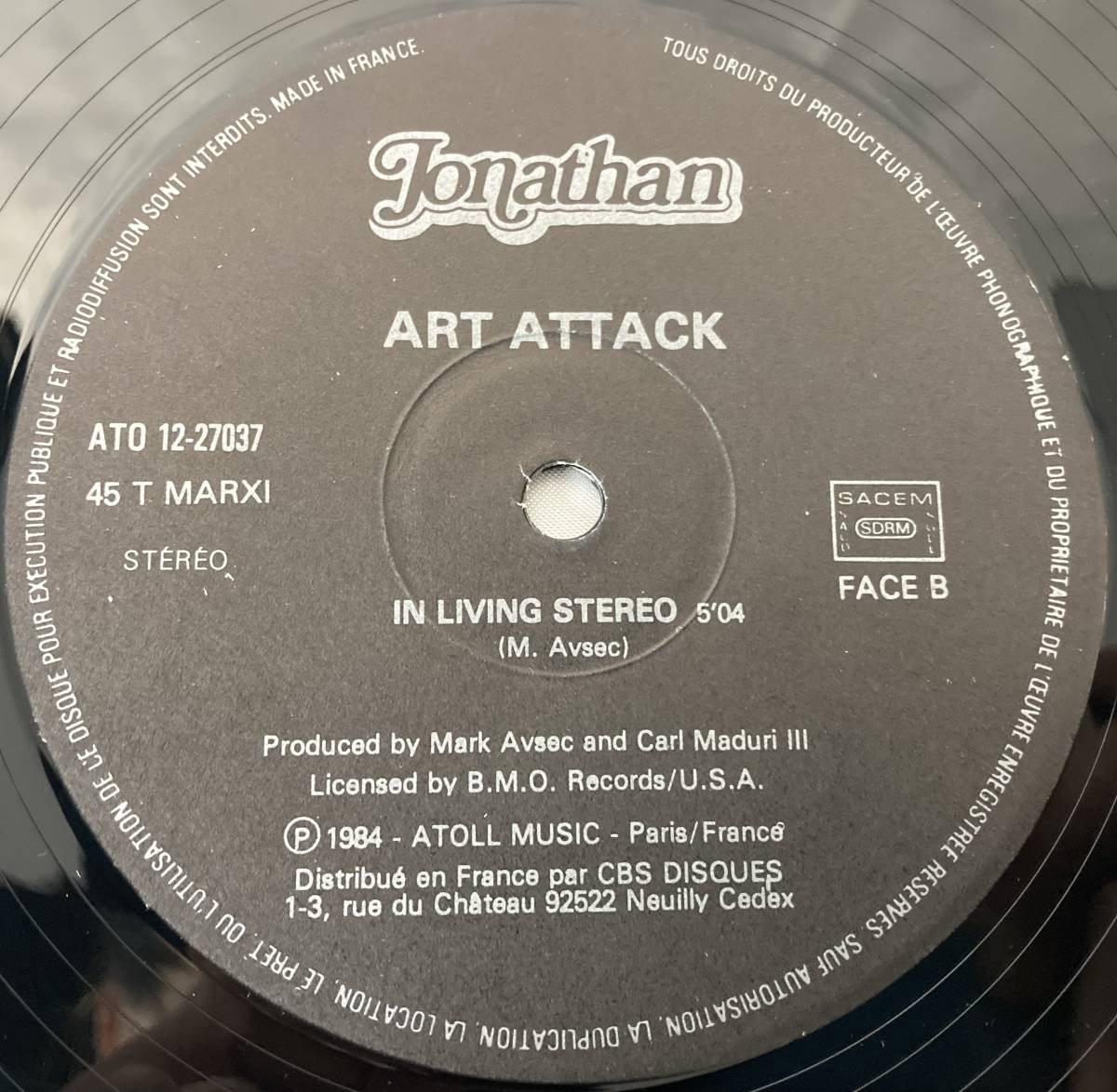 Art Attack - Mandolay【仏盤/試聴検品済】80'/Electronic/Hi NRG/Synth-pop/Disco/12inch シングルの画像5