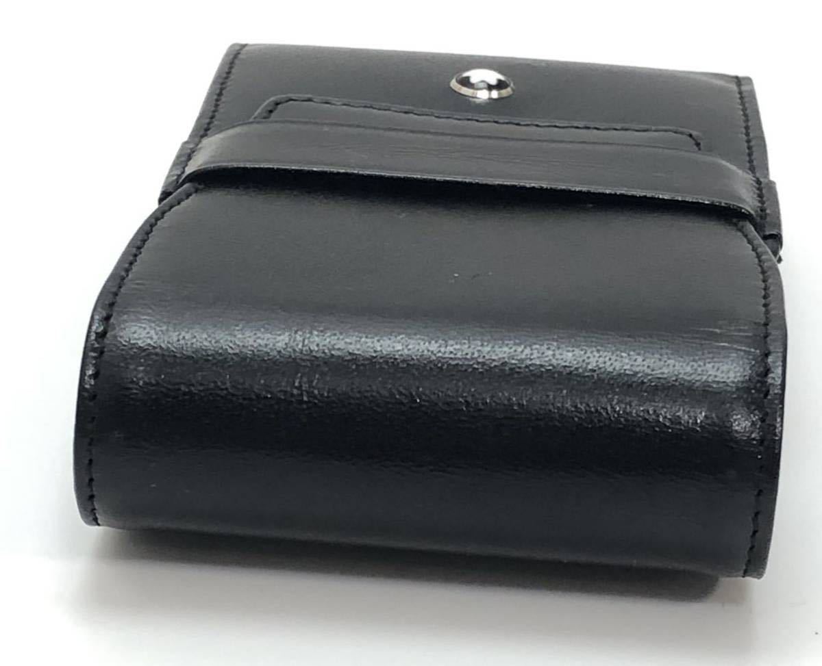 MONTBLANC モンブラン レザー シガレットケース 黒色系 18676228 MONTBLANC モンブラン レザー シガレットケース 黒色系 18676228