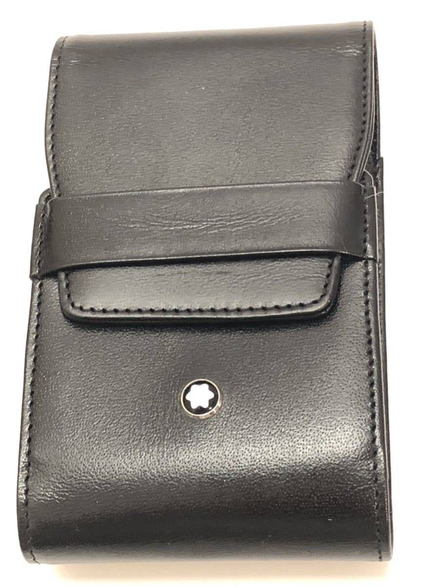 MONTBLANC モンブラン レザー シガレットケース 黒色系 18676228 MONTBLANC モンブラン レザー シガレットケース 黒色系 18676228