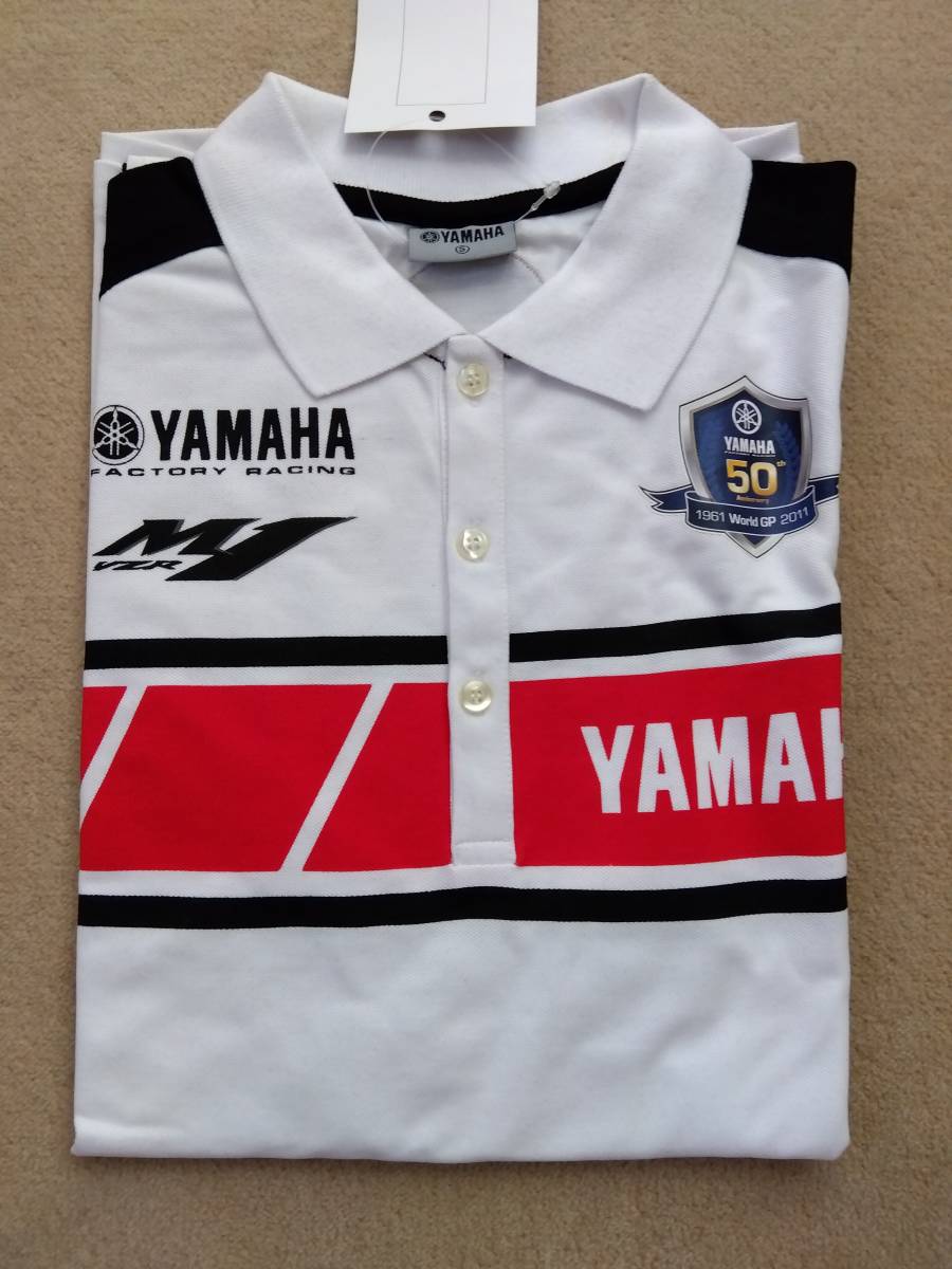 【新品】YAMAHA　GP参戦50th　Anniversary ポロシャツ_画像1