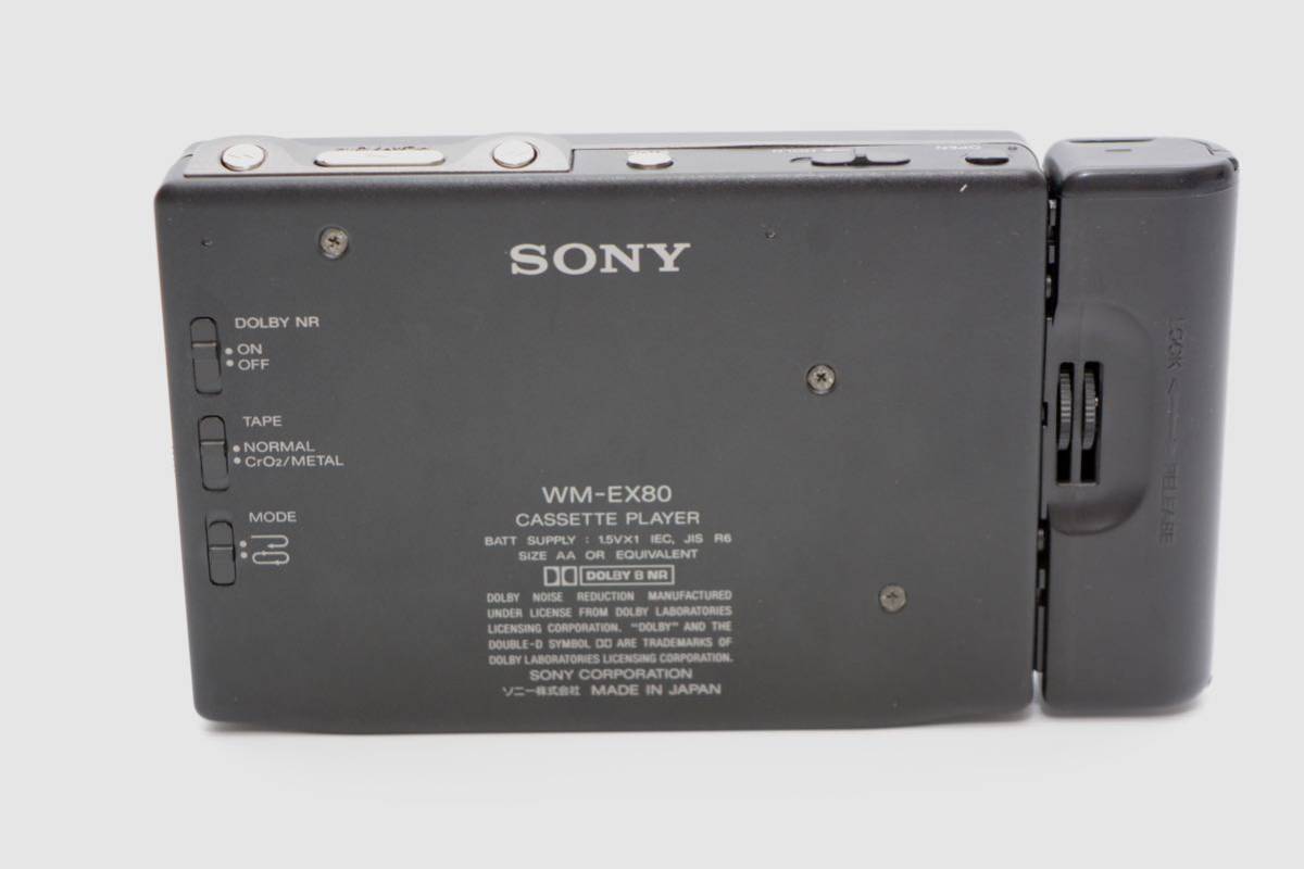 【美品】SONY WM EX80 ソニー カセット ウォークマン WALKMAN カセットプレーヤー WM-EX80 CASSETTE PLAYER 当時物 専用イヤホン付き _画像5