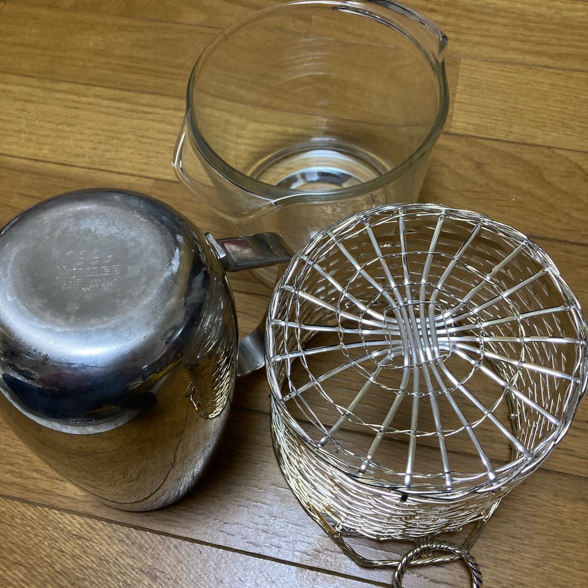  роскошный Miyazaki завод ведерко для льда щипцы вода pot / вода десятая часть комплект нержавеющая сталь MIYA COCK WARE / sake алкоголь виски лед inserting 