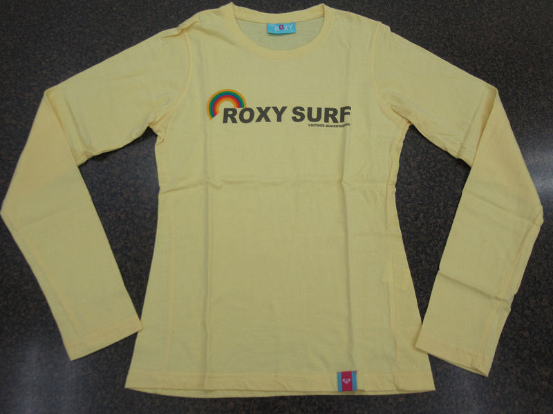 ROXY( Roxy ) футболка с длинным рукавом желтый цвет M[ б/у товар ]