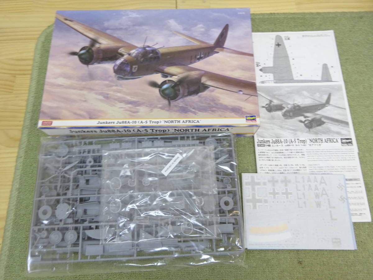 115-M49) 未組立品 ユンカース Ju88A-10 (A-5 Trop) 北アフリカ 完品 プラモデル ハセガワ_画像2