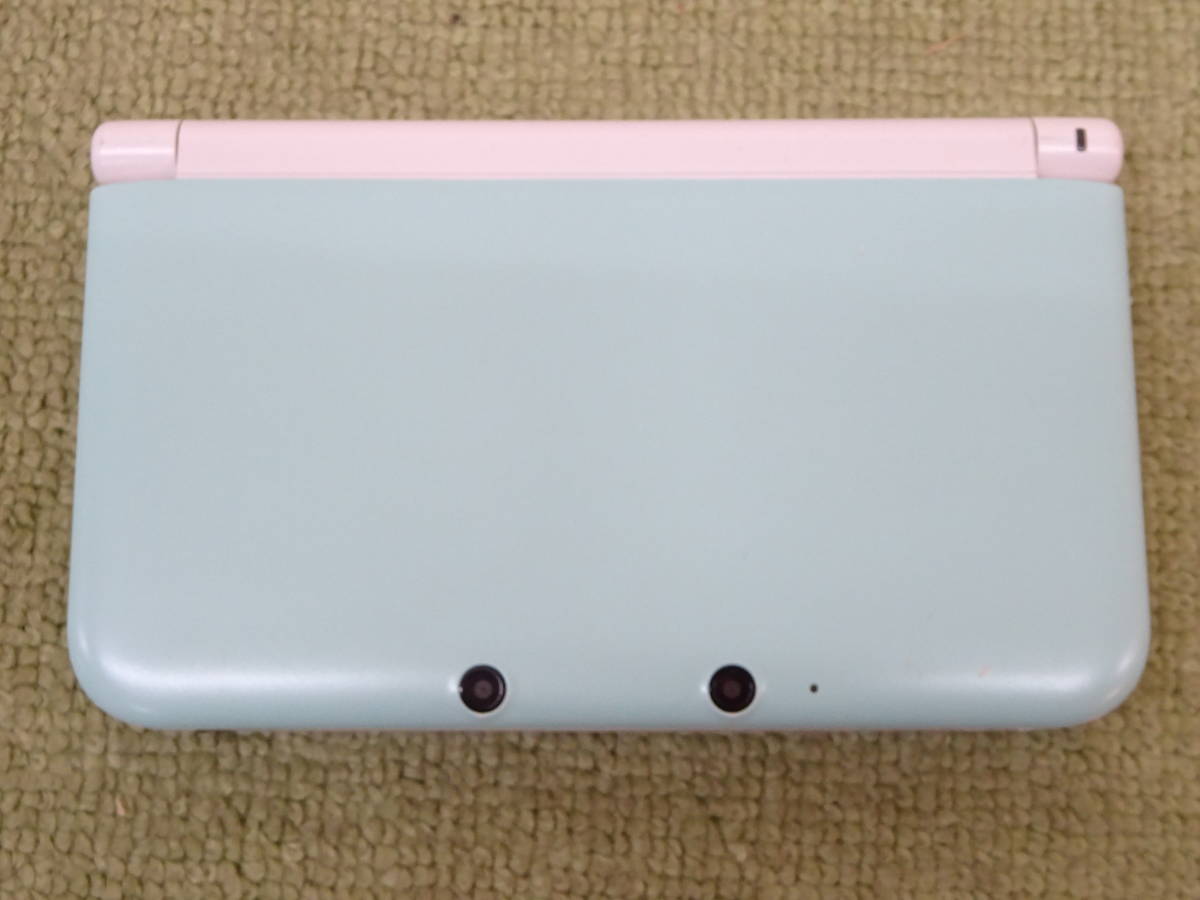 073-L69) 中古品 Nintendo ニンテンドー 3DS LL ミント×ホワイト 動作OK 本体のみ タッチペン欠品 ② ペアレンタル_画像1