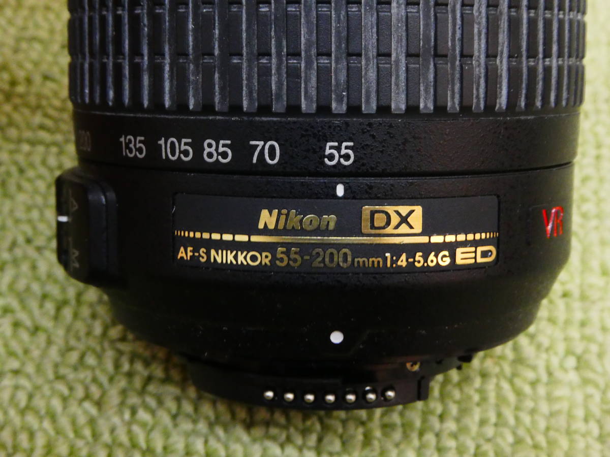 165-R99) 現状 ジャンク Nikon ニコン ボディ D3200 + レンズ Nikon AF-S NIKKOR 55-200mm 1:4-5.6G ED + バッテリー ※説明文必読※_画像9