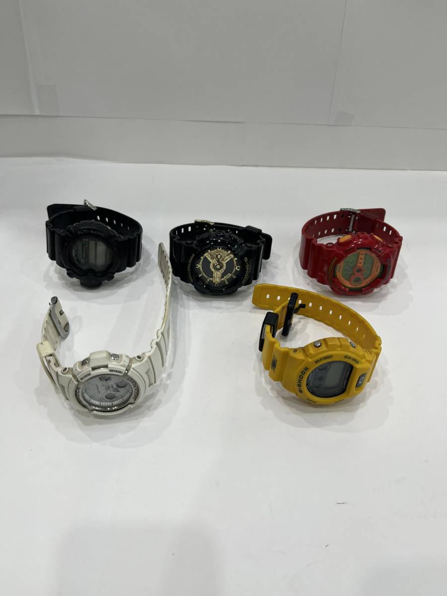 275-MH48) 中古 ジャンク 不動 G-SHOCK 腕 時計 5個 まとめ売り 別売不可 CASIO ジーショック ウォッチ アナログ デジタル_画像1