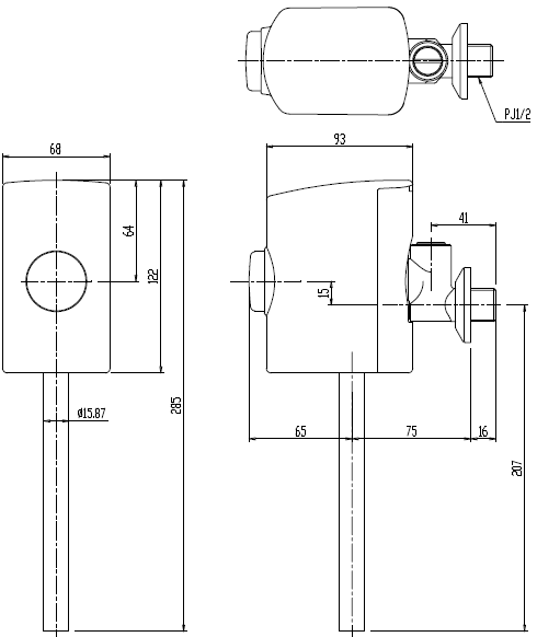 LIXIL・INAX　小便器用フラッシュバルブ　押ボタン式　UF-3J_画像3