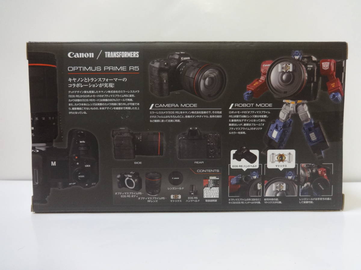 A744 未開封 フィギュア トランスフォーマー Canon OPTIMUS PRIME R5 国内正規品 テープ二度貼りなし_画像2