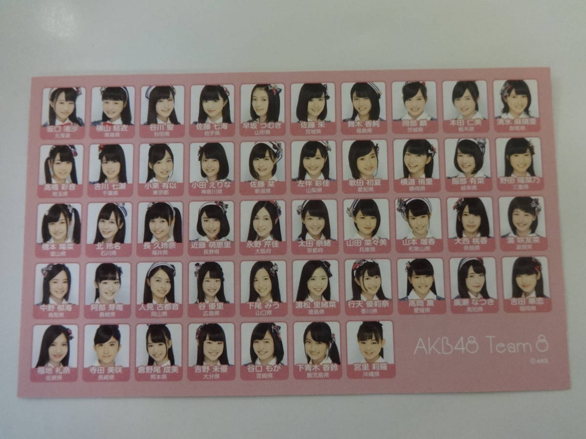 A797 グッズ 中古 AKB48 チーム8 小栗有以 2016 握手会 直筆メッセージカード_画像2