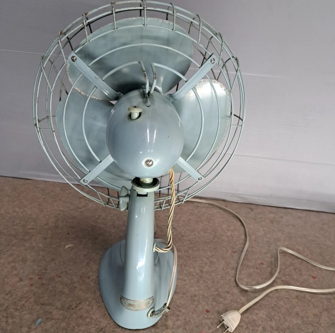 明電舎 Meidensya 扇風機 レトロ AC100V ELECTRIC FAN ビンテージ 実働 スイングOK 2SPEEDO の画像7