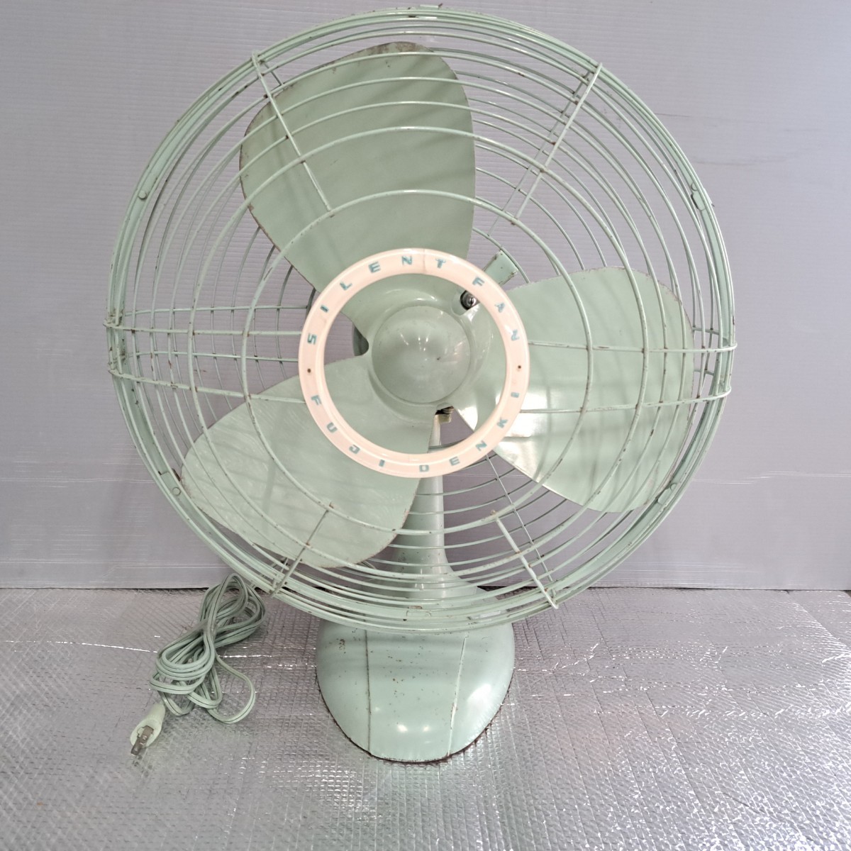 富士電機 FUJI 扇風機 大型 レトロ ELECTRIC FAN 40CM 4054 3SPEEDO 実働 スイングOK 中古 100v AC ビンテージ 1950S _画像1