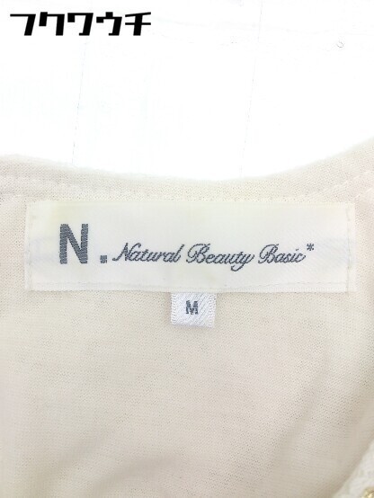 ◇ N. Natural Beauty Basic エヌ ナチュラルビューティーベーシック 半袖 ミニ ワンピース サイズM ホワイト レディース_画像4