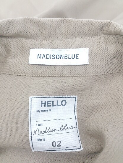 ◇ MADISONBLUE マディソンブルー 大人女子 シンプル 長袖 シャツ サイズ02 ベージュ レディース Pの画像3