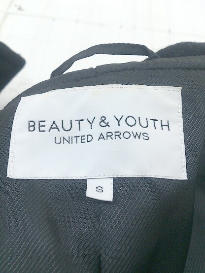 ◇ BEAUTY & YOUTH ビューティアンドユース UNITED ARROWS 長袖 ダッフル コート サイズS ブラック レディース P_画像3