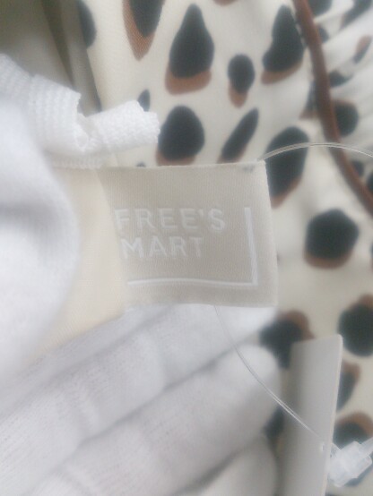 ◇ FREE'S MART 総柄 バックウエストゴム ロング プリーツ スカート サイズFR ベージュ ブラック ブラウン系 レディース P_画像3
