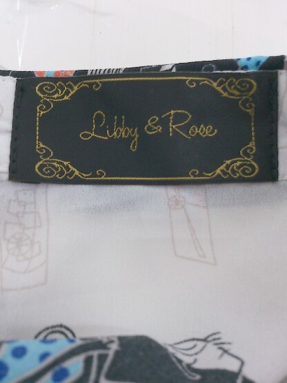 ◇ Libby＆Rose リビーアンドローズ 総柄 長袖 シャツ ブラウス ホワイト マルチ レディース P_画像3