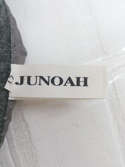 ◇ ◎ JUNOAH ジュノア ウエストベルト付 コート サイズM ダークグレー系 レディース P_画像3