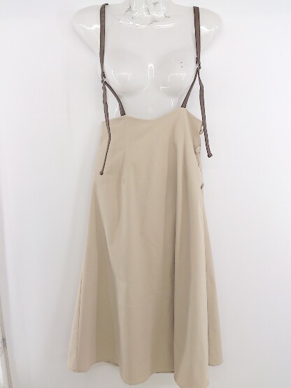 ◇ PROPORTION BODY DRESSING ロング サロペットスカート ワンピース サイズ2 ベージュ レディース P_画像1