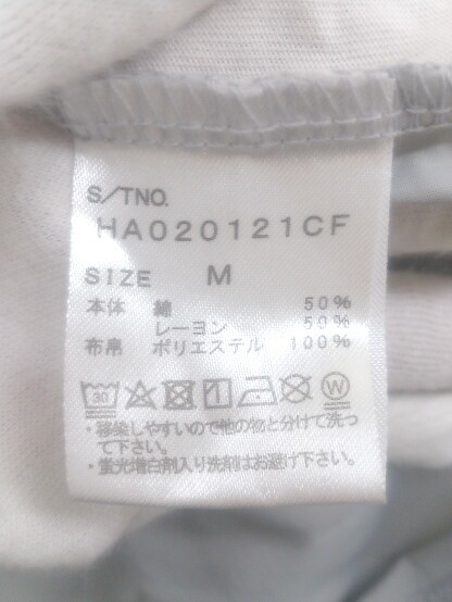 ◇ HARE ハレ 異素材 切替 半袖 Tシャツ カットソー サイズM グレー メンズ P_画像4