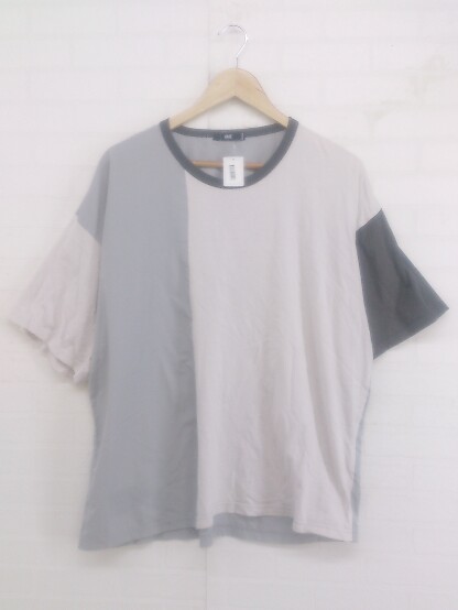 ◇ HARE ハレ 異素材 切替 半袖 Tシャツ カットソー サイズM グレー メンズ P_画像1