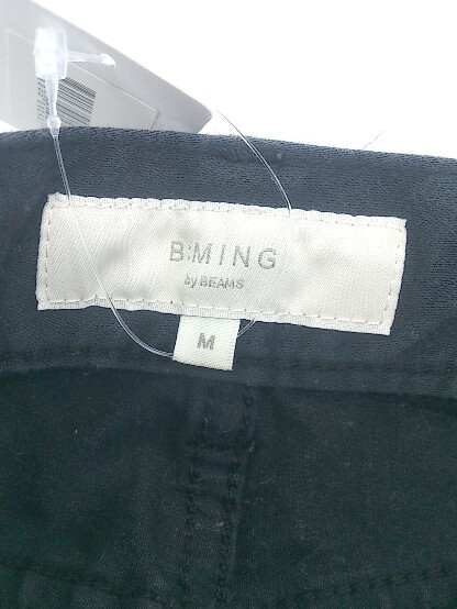 ◇ B:MING by BEAMS ビーミング カットオフ ストレッチ パンツ サイズM ブラック レディース P_画像3
