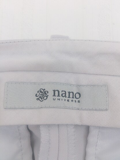 ◇ nano universe ナノ ユニバース センタープレス パンツ サイズ36 ライトグレー系 レディース P_画像3