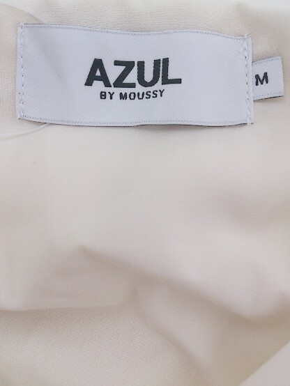 ◇ AZUL BY MOUSSY ベーシック 長袖 シャツ ブラウス サイズM ベージュ系 レディース P_画像3