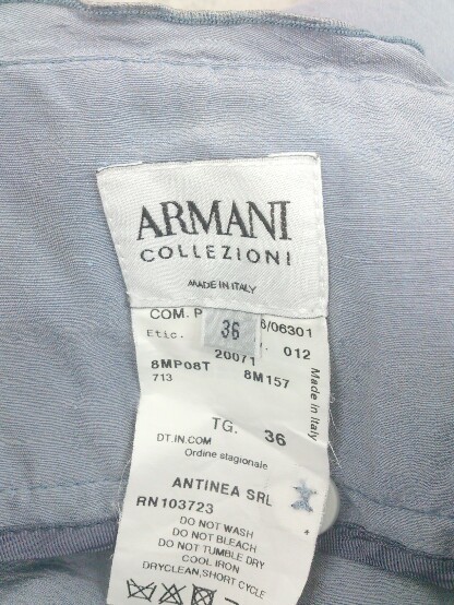 ◇ armani collezioni ガウチョ パンツ 36 グレー系 レディース_画像4