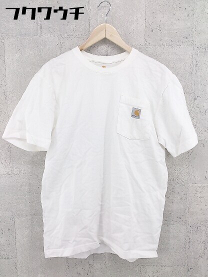 ◇ CARHARTT カーハート ロゴ 半袖 Tシャツ カットソー サイズS ホワイト メンズ_画像1