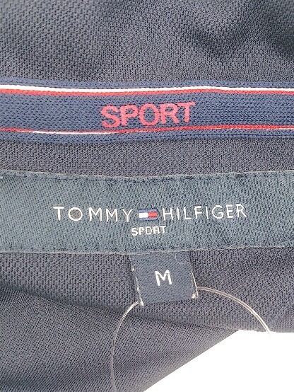 ◇ TOMMY HILFIGER トミーヒルフィガー 半袖 ハーフジップ Tシャツ カットソー M ネイビー メンズ_画像4