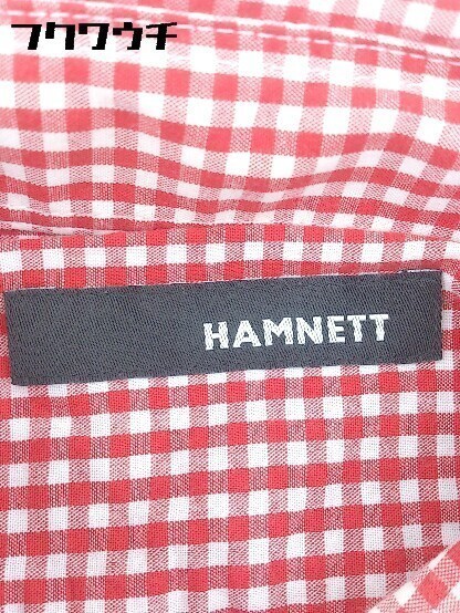 ◇ HAMNETT ハムネット チェック 長袖 シャツ Lサイズ レッド ホワイト メンズ_画像4