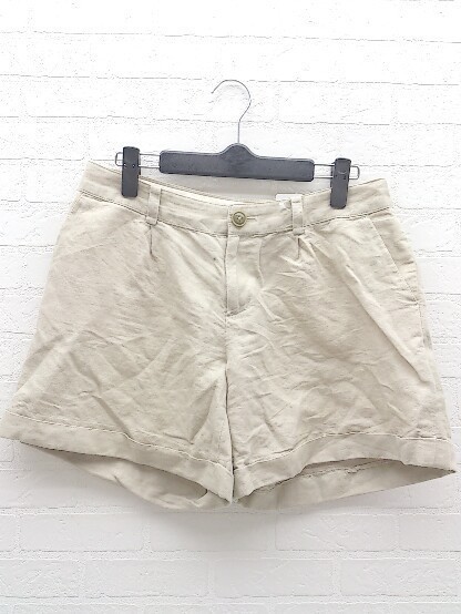 * * SHIPS Ships linen. short pants size LL beige lady's 