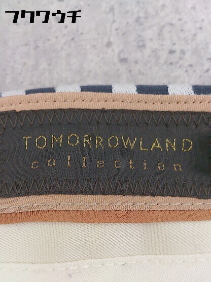 ◇ TOMORROWLAND トゥモローランド チェック パンツ 38サイズ ホワイト ネイビー レディース_画像4