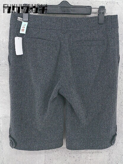 * UNTITLED Untitled herringbone roll up shorts 2 gray black * 1002798816756