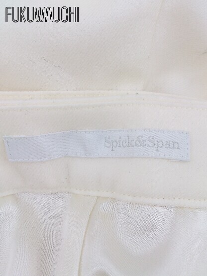 ◇ Spick&Span スピック＆スパン ウエストリボン ワイド パンツ 36 アイボリー レディース_画像4