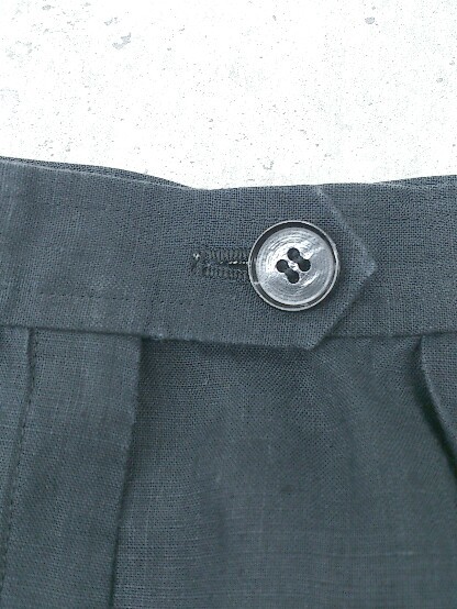 * Emanuel Ungaro Ungaro linen100% pants 9 navy lady's 